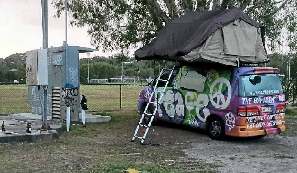 TRICKY PROBLEM: Illegal camping in Tennyson Street, Byron Bay. TRICKY PROBLEM: Illegal camping in Tennyson Street, Byron Bay.