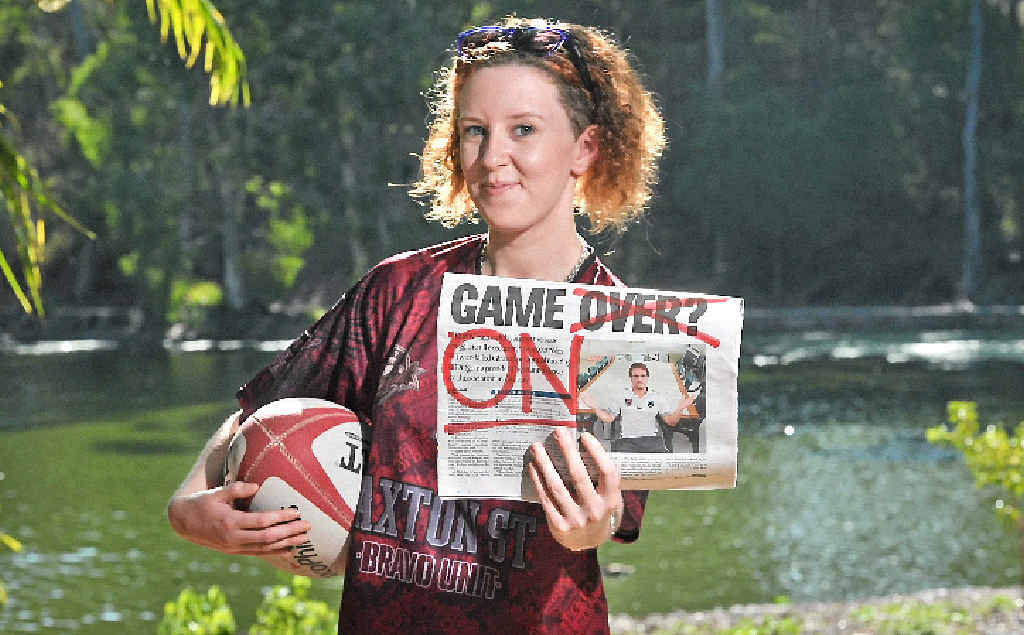 GAME TIME: Laura Gavaghan is looking for a rugby league club to volunteer for after reading that the locals are struggling for help. GAME TIME: Laura Gavaghan is looking for a rugby league club to volunteer for after reading that the locals are struggling for help.