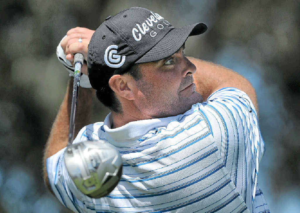 EYE ON BALL: Sunshine Coast golfer Steven Bowditch surrenders his early lead at the Australian Masters Golf Tournament at Metropolitan Golf Course in Melbourne. EYE ON BALL: Sunshine Coast golfer Steven Bowditch surrenders his early lead at the Australian Masters Golf Tournament at Metropolitan Golf Course in Melbourne.
