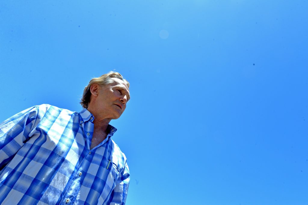 Goetz Von Schweinfurth was a hero on a flight from Frankfurt to Singapore when he prevented a wayward passenger from attempting to open an emergency door. Photo: John McCutcheon / Sunshine Coast Daily Goetz Von Schweinfurth was a hero on a flight from Frankfurt to Singapore when he prevented a wayward passenger from attempting to open an emergency door. Photo: John McCutcheon / Sunshine Coast Daily
