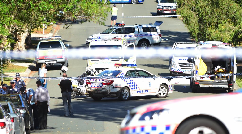 Police shot and killed a 51 year old man on Outlook Drive at Tewantin after the man allegedly had a weapon. Photo: Cade Mooney / Sunshine Coast Daily Police shot and killed a 51 year old man on Outlook Drive at Tewantin after the man allegedly had a weapon. Photo: Cade Mooney / Sunshine Coast Daily
