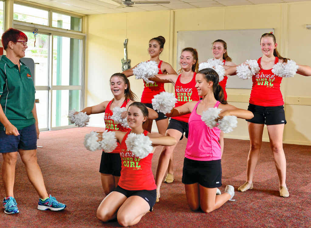 FINAL PREPARATIONS: Revolution GymSports cheerleaders practise under the direction of coach Margaret-Mary Opstelten, fine tuning their routine for a competition on Las Vegas. FINAL PREPARATIONS: Revolution GymSports cheerleaders practise under the direction of coach Margaret-Mary Opstelten, fine tuning their routine for a competition on Las Vegas.