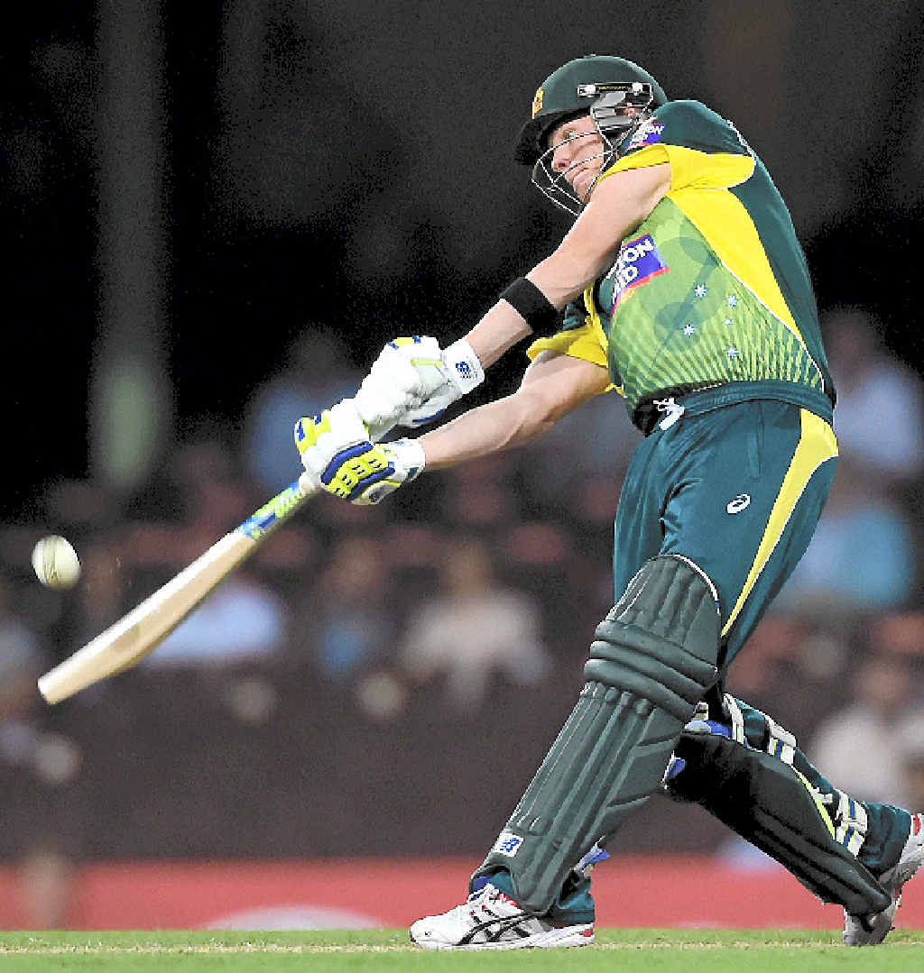 INJURY CURSE: Australian batsman Steve Smith on his way to 67 against South Africa on Sunday night. INJURY CURSE: Australian batsman Steve Smith on his way to 67 against South Africa on Sunday night.