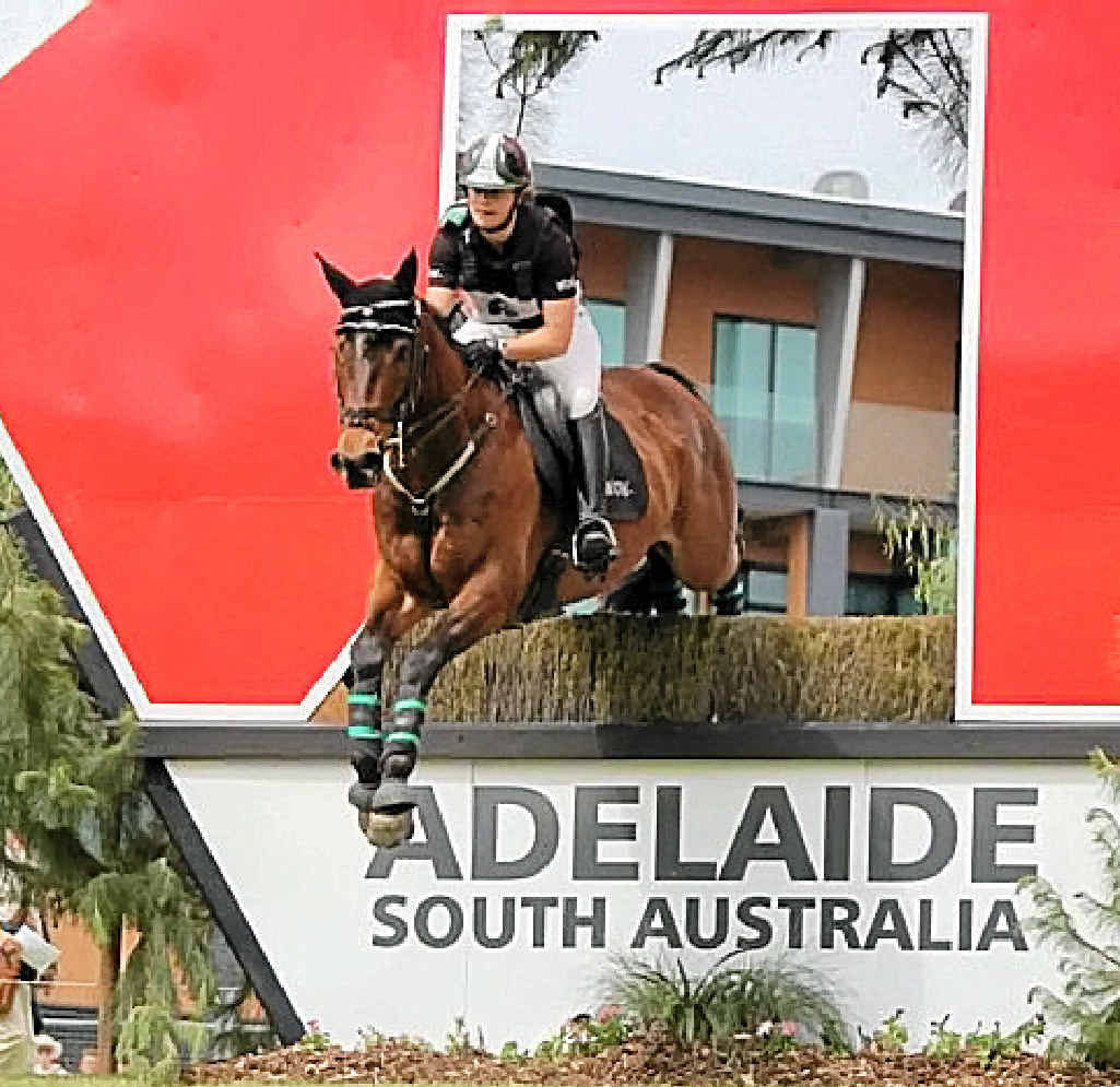 UP AND AWAY: Allora rider Eleanor Osborne clears a jump on Highborne Rocker in the Adelaide International. UP AND AWAY: Allora rider Eleanor Osborne clears a jump on Highborne Rocker in the Adelaide International.