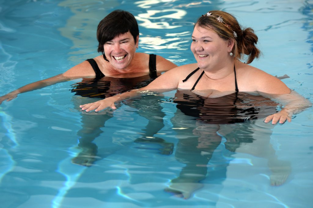 15 year old Mya Hurst works with Helen Keogh of Kindly Move Physiotherapy in the Hydrotherapy pool in Murwillumbah. Photo: John Gass / Tweed Daily News 15 year old Mya Hurst works with Helen Keogh of Kindly Move Physiotherapy in the Hydrotherapy pool in Murwillumbah. Photo: John Gass / Tweed Daily News