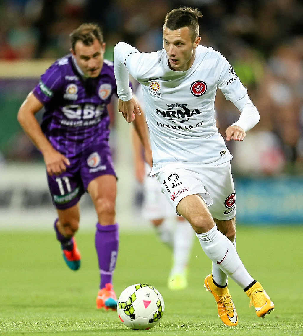 GRUDGE MATCH: Western Sydney Wanderers striker Nikita Rukavytsya is looking forward to playing in his first Sydney derby this weekend. GRUDGE MATCH: Western Sydney Wanderers striker Nikita Rukavytsya is looking forward to playing in his first Sydney derby this weekend.