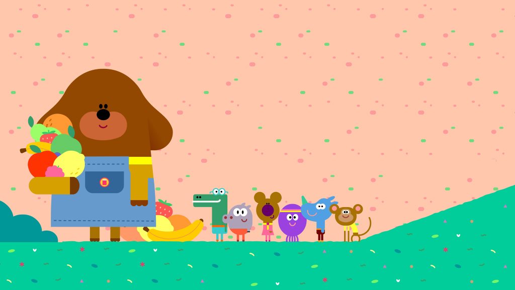 Duggee and the Squirrel Club in a scene from the TV series Hey Duggee. Duggee and the Squirrel Club in a scene from the TV series Hey Duggee.