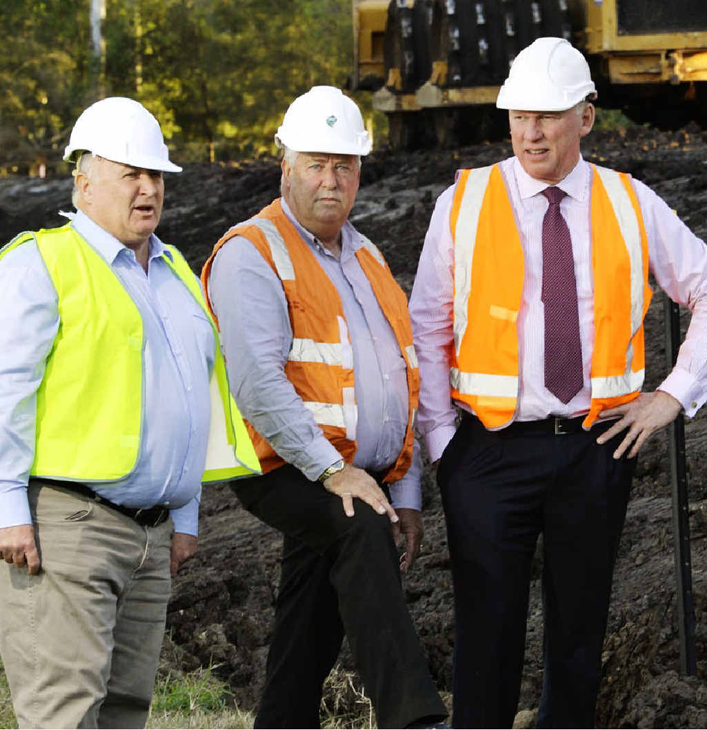 Lockyer Valley Mayor Steve Jones, Lockyer MP Ian Rickuss and Deputy Premier Jeff Seeney. Lockyer Valley Mayor Steve Jones, Lockyer MP Ian Rickuss and Deputy Premier Jeff Seeney.