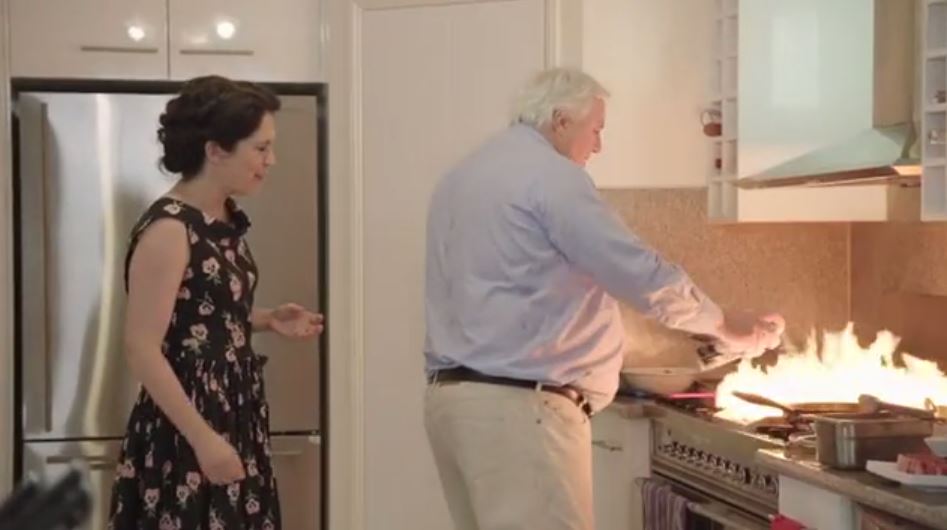 The moment Annabel Crabb and Clive Palmer almost went up in smoke. The moment Annabel Crabb and Clive Palmer almost went up in smoke.
