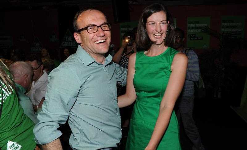 Australian Greens deputy leader Adam Bandt (left) and Victorian Greens candidate for the seat of Melbourne Ellen Sandell react at the party's post election function at Shebeen in Melbourne, Saturday, Nov. 29, 2014. Sandell is set to become the first Greens lower house member in the Victorian parliament. Australian Greens deputy leader Adam Bandt (left) and Victorian Greens candidate for the seat of Melbourne Ellen Sandell react at the party's post election function at Shebeen in Melbourne, Saturday, Nov. 29, 2014. Sandell is set to become the first Greens lower house member in the Victorian parliament.