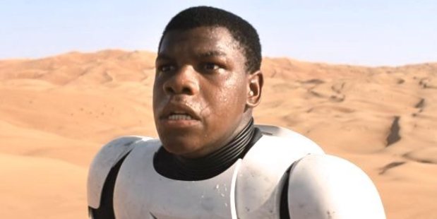 John Boyega in the new trailer for Star Wars: The Force Awakens. John Boyega in the new trailer for Star Wars: The Force Awakens.
