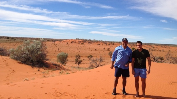 Scott Gorringe with his son Todd in the land over which Mithaka has a Native Title claim Scott Gorringe with his son Todd in the land over which Mithaka has a Native Title claim