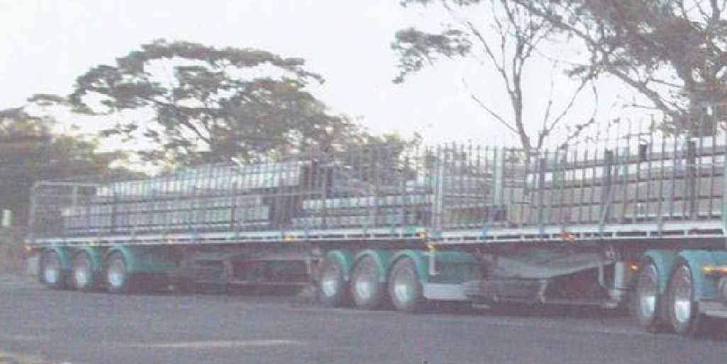 LOST AND FOUND: A Busby’s Transport semi-trailer, which was stolen in April, was being used as a bridge over a creek at a Struck Oil property. LOST AND FOUND: A Busby’s Transport semi-trailer, which was stolen in April, was being used as a bridge over a creek at a Struck Oil property.