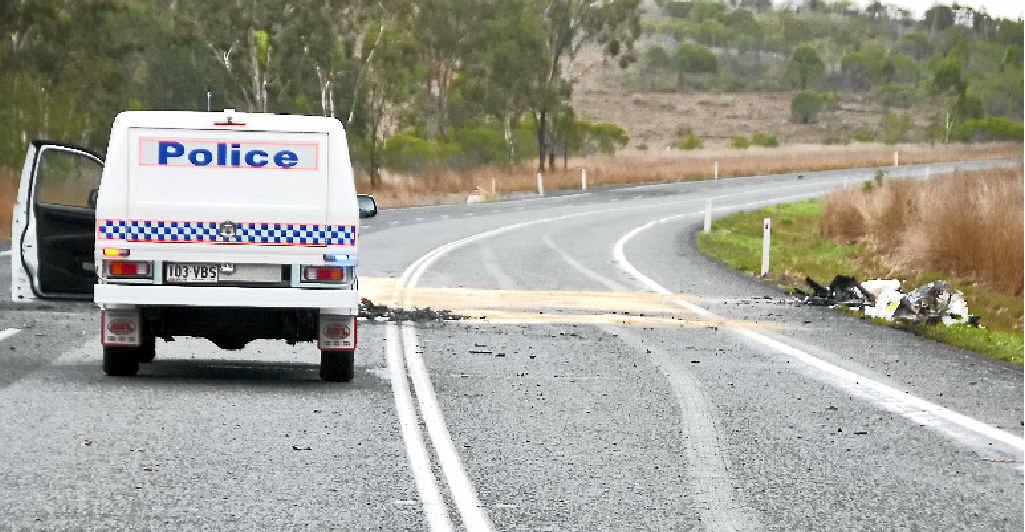 TRAGEDY: The scene of a double fatality near Hut Ck on the Bruce Hwy. TRAGEDY: The scene of a double fatality near Hut Ck on the Bruce Hwy.