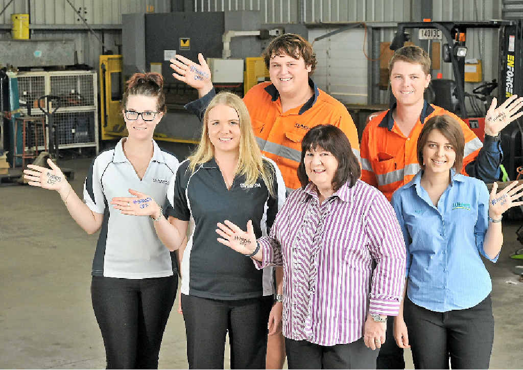 WHOLEHEARTED SUPPORT: Madeline Brunty, Danielle Crisp, GAGAL general manager Leigh Zimmerlie and Jaye Garthwaite along with Matthew Fowler and Lachlan Muller at the back. WHOLEHEARTED SUPPORT: Madeline Brunty, Danielle Crisp, GAGAL general manager Leigh Zimmerlie and Jaye Garthwaite along with Matthew Fowler and Lachlan Muller at the back.