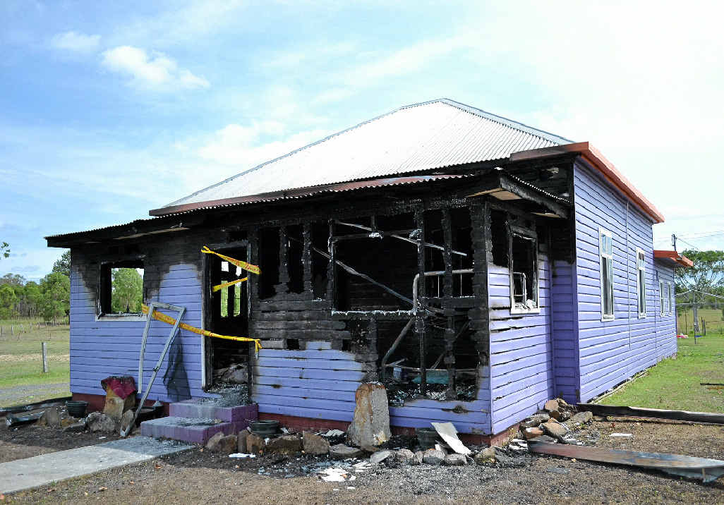 DESTROYED: Norm Summers could do nothing to save his family home. DESTROYED: Norm Summers could do nothing to save his family home.