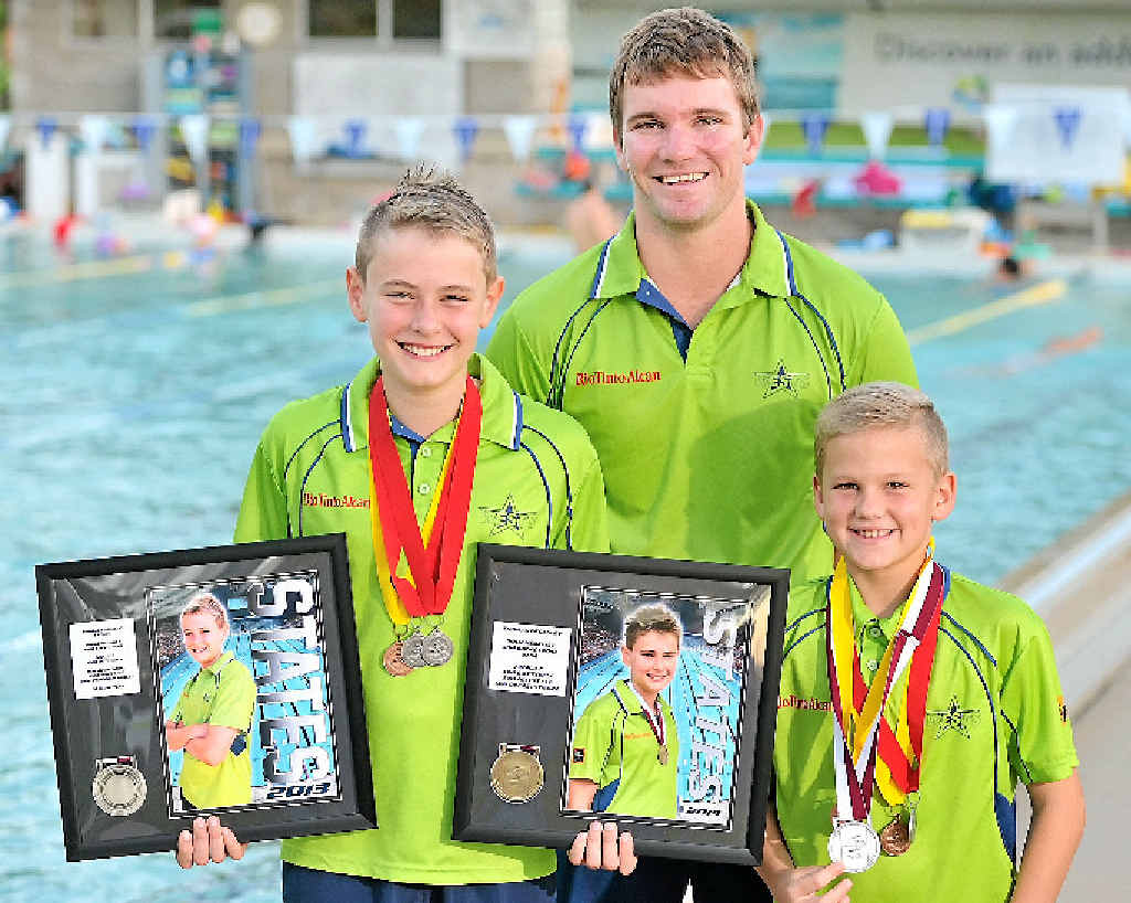 TIME GOES ON: Adam Eiseman (above, centre), leaseholder and coach at John Dahl Pool continues the legacy of the man who once coached him – John Dahl. Pictured with Mr Eiseman are Thomas Crossley, 11, and Jai Hansen, 10. TIME GOES ON: Adam Eiseman (above, centre), leaseholder and coach at John Dahl Pool continues the legacy of the man who once coached him – John Dahl. Pictured with Mr Eiseman are Thomas Crossley, 11, and Jai Hansen, 10.