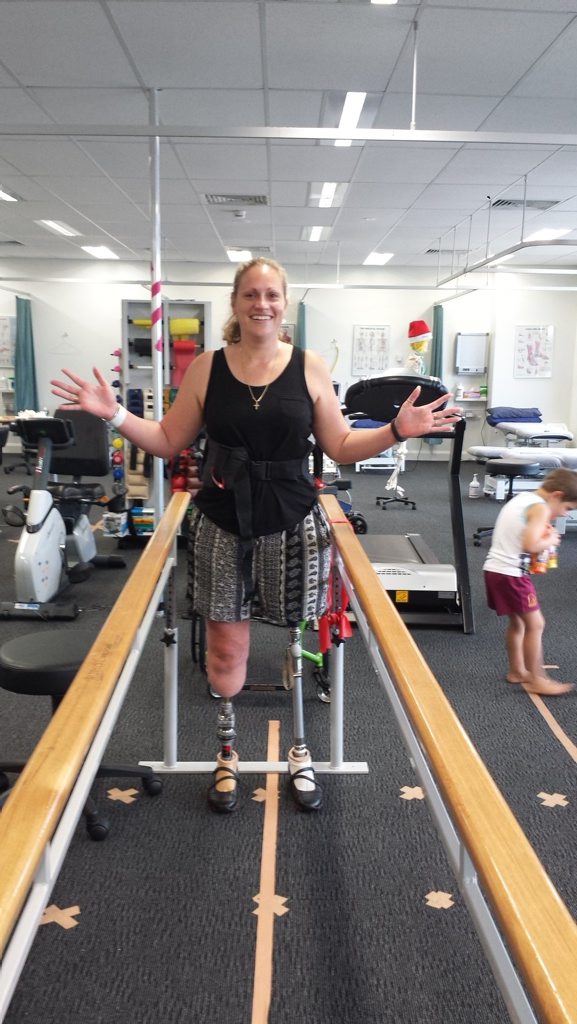 Shona Muckert walked for the first time in ten years earlier this week. Photo Contributed Shona Muckert walked for the first time in ten years earlier this week. Photo Contributed