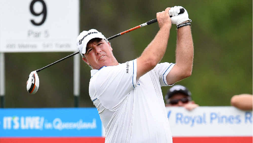 Boo Weekley swings smoothly during his opening round at Royal Pines yesterday. Boo Weekley swings smoothly during his opening round at Royal Pines yesterday.