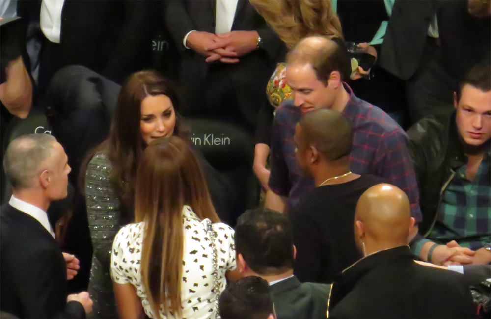 Beyonce Knowles, Jay Z, Duchess Catherine and Prince William at the Brooklyn Nets basketball game Beyonce Knowles, Jay Z, Duchess Catherine and Prince William at the Brooklyn Nets basketball game
