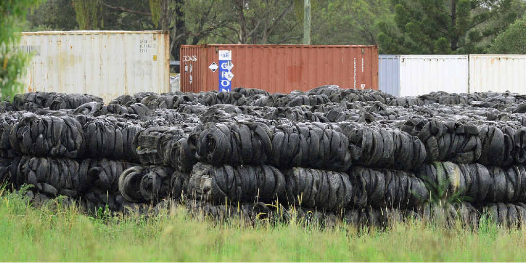 DUMPED: An estimated 80,000 used tyres are stored at this Haigslea property (above) while around 100,000 are stacked up at Kholo. DUMPED: An estimated 80,000 used tyres are stored at this Haigslea property (above) while around 100,000 are stacked up at Kholo.