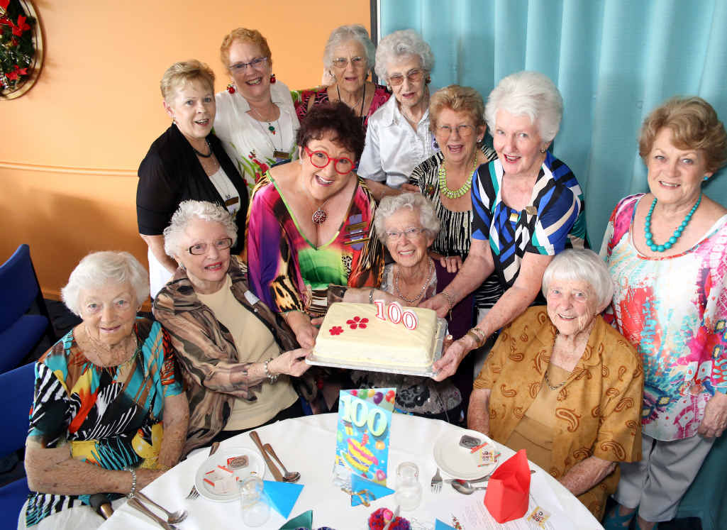100 NOT OUT: Joyce Morton (behind the birthday cake) celebrates with her friends form the Bonville View Club. 100 NOT OUT: Joyce Morton (behind the birthday cake) celebrates with her friends form the Bonville View Club.