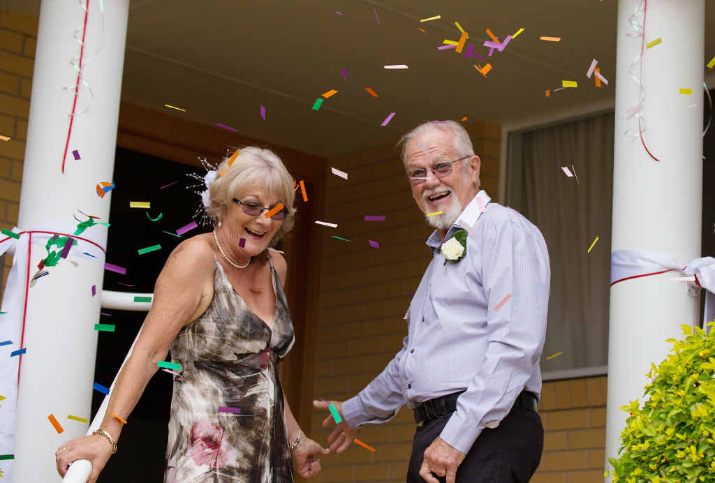 MARRIED, AGAIN: Lois and Steve at their home in Sawtell where they were married on the weekend. MARRIED, AGAIN: Lois and Steve at their home in Sawtell where they were married on the weekend.