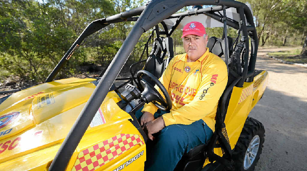 BACK IN SAFE HANDS: Yeppoon Surf Life Saving Club deputy president Jason Thompson inspects the all-terrain vehicle stolen from the club on Monday. BACK IN SAFE HANDS: Yeppoon Surf Life Saving Club deputy president Jason Thompson inspects the all-terrain vehicle stolen from the club on Monday.