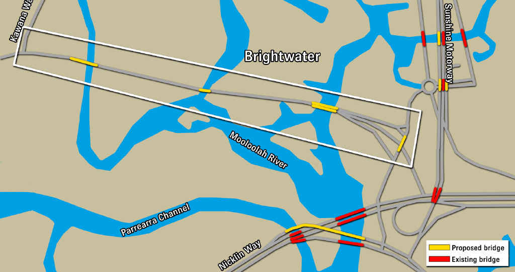 BIG PLANS: An artist’s impression of the Mooloolah River Interchange project and, inset, Member for Buderim Steve Dickson. BIG PLANS: An artist’s impression of the Mooloolah River Interchange project and, inset, Member for Buderim Steve Dickson.