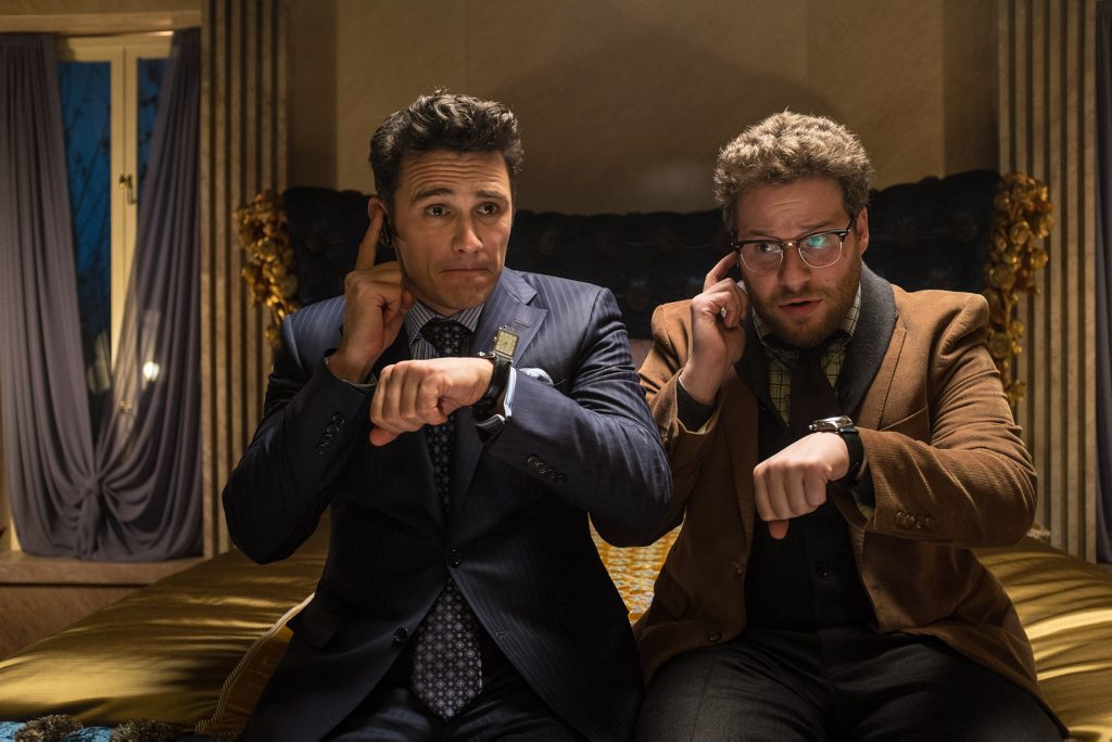 James Franco, left, and Seth Rogen in The Interview. James Franco, left, and Seth Rogen in The Interview.
