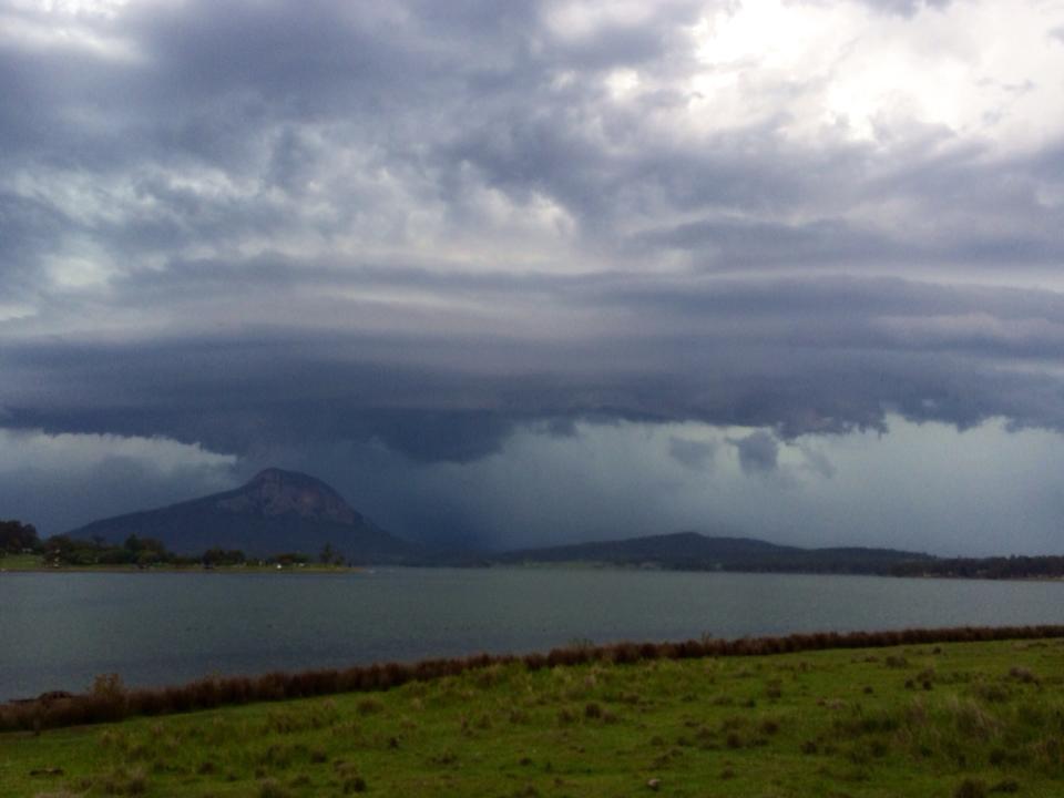 Taken at Lake Moogerah at around 4.30pm. Photo from Higgins Storm Chasing. Taken at Lake Moogerah at around 4.30pm. Photo from Higgins Storm Chasing.