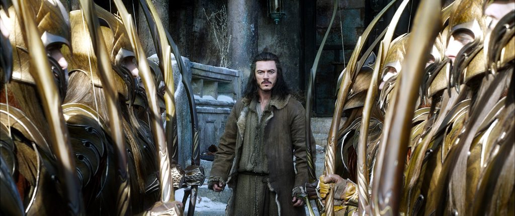 Luke Evans as Bard in The Hobbit: The Battle of the Five Armies. Luke Evans as Bard in The Hobbit: The Battle of the Five Armies.