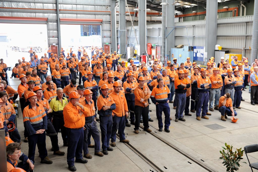 The jobs of hundreds of workers are at risk at Maryborough's Downer EDI facility, a union says. The jobs of hundreds of workers are at risk at Maryborough's Downer EDI facility, a union says.