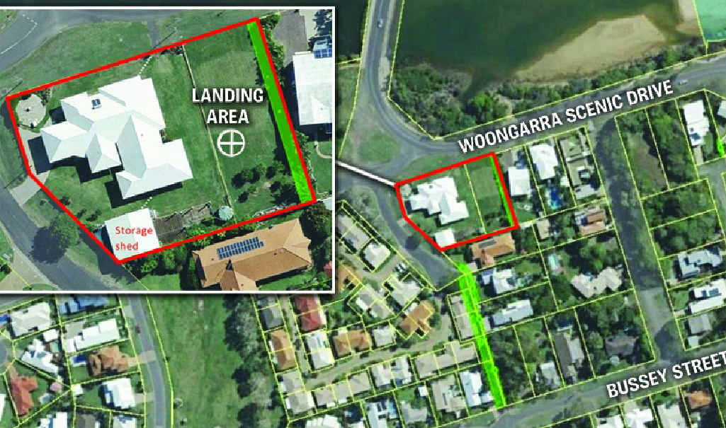 The proposed helicopter landing site which will be decided by council. The proposed helicopter landing site which will be decided by council.
