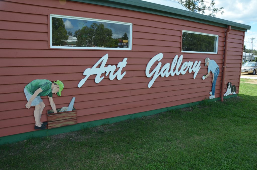 The Wondai Art Gallery now looks a little more exciting thanks to local artist Robyn Downer. The Wondai Art Gallery now looks a little more exciting thanks to local artist Robyn Downer.