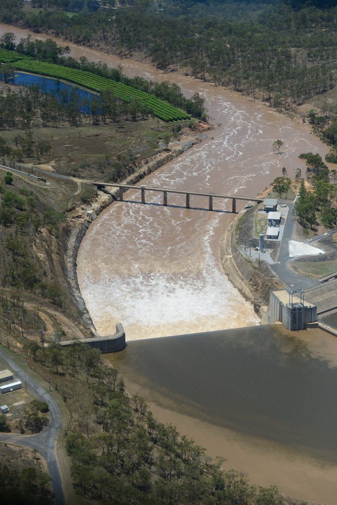 SPILL: Awoonga Dam during the January 2013 floods SPILL: Awoonga Dam during the January 2013 floods