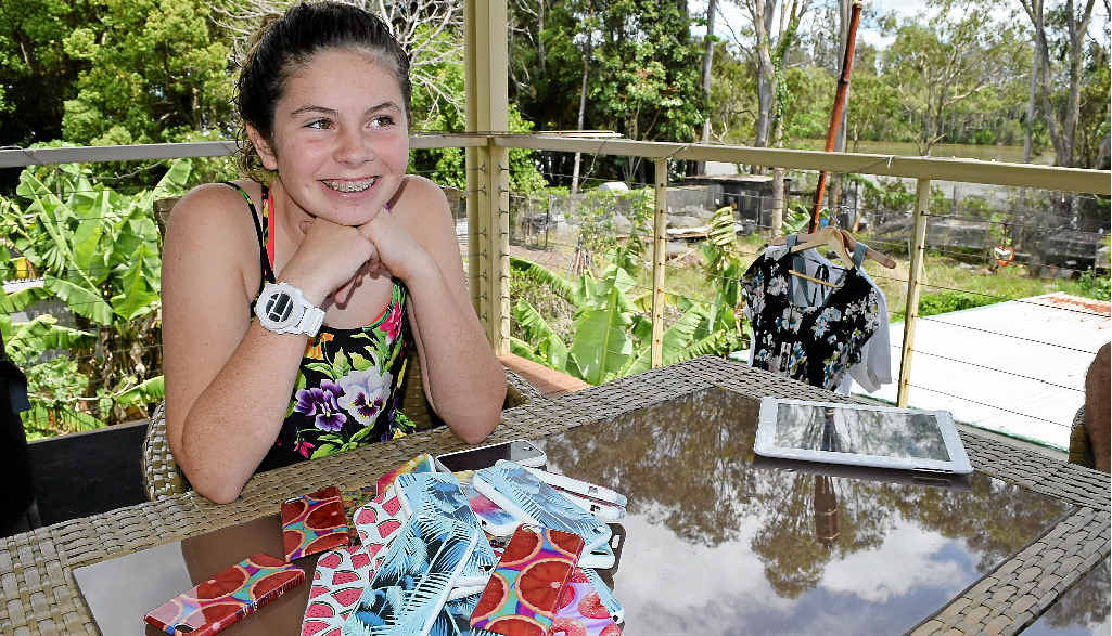 SAVVY STUDENT: Tahlia-Jae Cartwright is just 14 and already has a profitable business selling designs on iPhone cases. SAVVY STUDENT: Tahlia-Jae Cartwright is just 14 and already has a profitable business selling designs on iPhone cases.