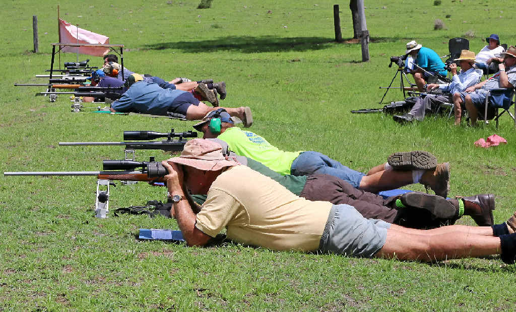 ALL GUNS BLAZING: Gatton-Glenore Grove Rifle Club members enjoyed a social shoot on Saturday after working hard installing new upgrades. ALL GUNS BLAZING: Gatton-Glenore Grove Rifle Club members enjoyed a social shoot on Saturday after working hard installing new upgrades.