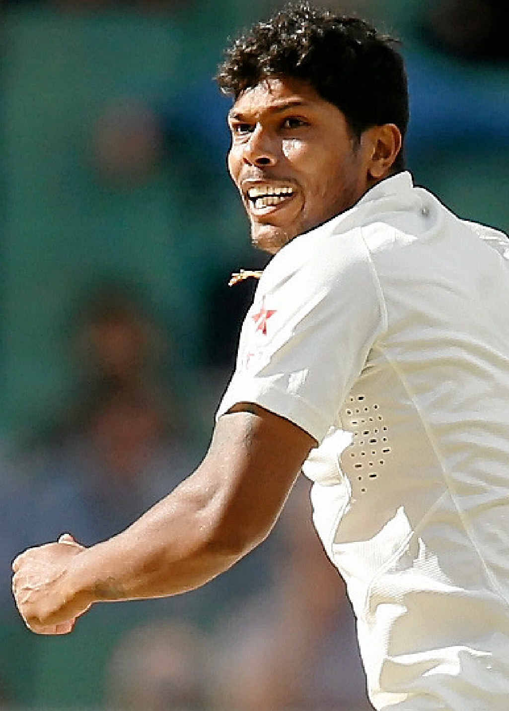 Umesh Yadav, of India, celebrates taking the wicket of Brad Haddin yesterday at the MCG. Umesh Yadav, of India, celebrates taking the wicket of Brad Haddin yesterday at the MCG.