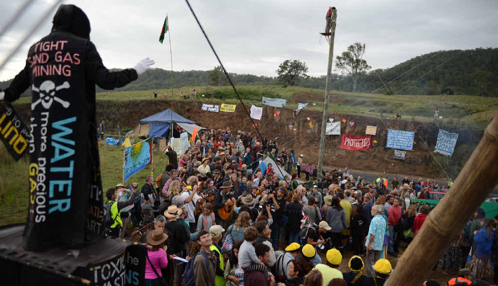 JULY: Residents stage a protest at Bentley against Metgasco. JULY: Residents stage a protest at Bentley against Metgasco.