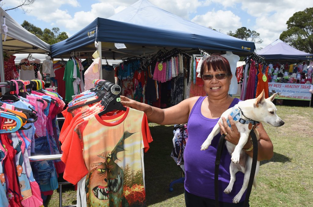 Image for sale: Nikenbah Markets are hosting the next six markets while Koala Markets take a break. Stall holder Myrna Cowell is pictured. Photo: Robyne Cuerel / Fraser Coast Chronicle