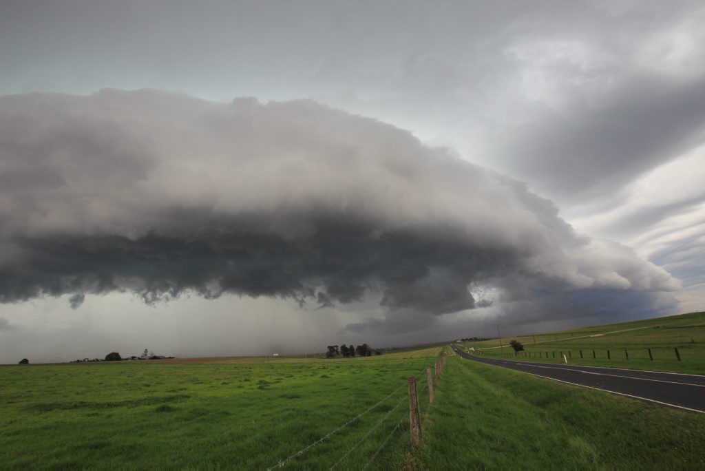 Image for sale: Storm clouds heading towards Killarney last Thursday. Photo John Towells / Warwick Daily News