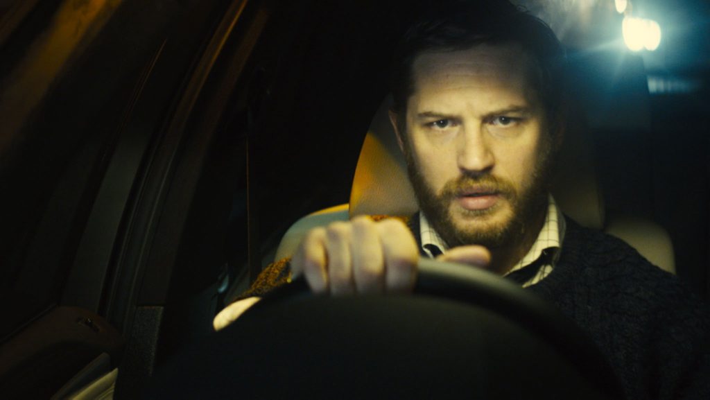 Tom Hardy in a scene from the movie Locke. Supplied by A24 Films.