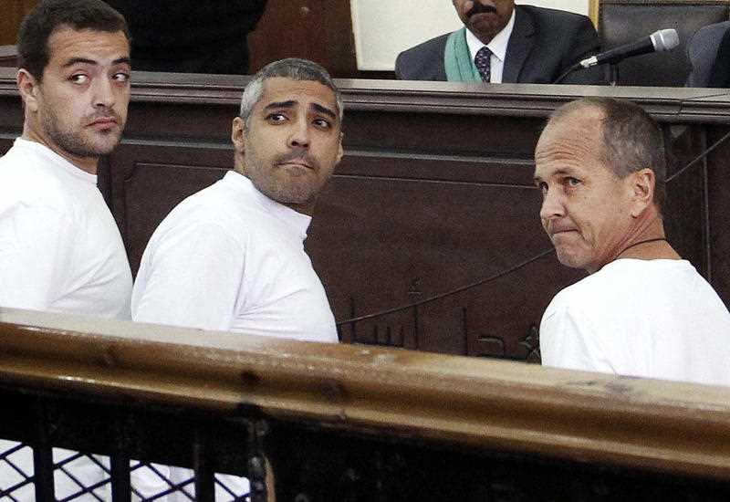 An appeals court in Egypt on Thursday, Jan. 1, 2015 has ordered a retrial in the case of the three imprisoned Al-Jazeera English journalists. An appeals court in Egypt on Thursday, Jan. 1, 2015 has ordered a retrial in the case of the three imprisoned Al-Jazeera English journalists.