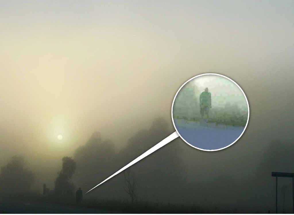 GHOST WHO WALKS? Gary Wait’s photo of a foggy morning at Harwood revealed a ghostly figure alongside the Pacific Hwy. Photos: Contributed GHOST WHO WALKS? Gary Wait’s photo of a foggy morning at Harwood revealed a ghostly figure alongside the Pacific Hwy. Photos: Contributed