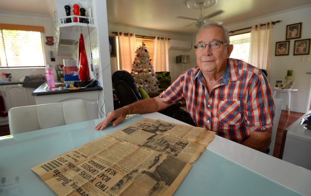 Image for sale: Rob Nebe rescued a teenager from the barrage when he was a fire officer back in the 1960s. Photo: Chris Ison / The Morning Bulletin