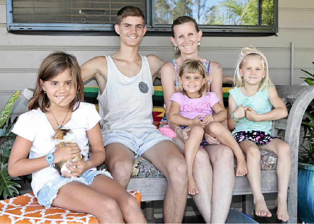 HAPPY ENVIRONMENT: The best part of being home schooled for Jay Lanzon is spending everyday with his family. He is pictured with his sisters Evie, 8, Heidi, 3, and Eliza, 6, and mum Katrina. HAPPY ENVIRONMENT: The best part of being home schooled for Jay Lanzon is spending everyday with his family. He is pictured with his sisters Evie, 8, Heidi, 3, and Eliza, 6, and mum Katrina.