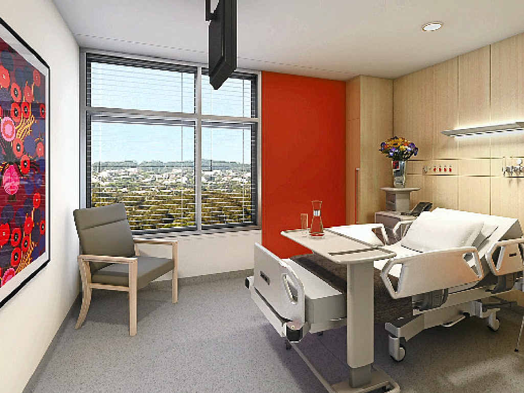 A single room in the in-patient unit. A single room in the in-patient unit.