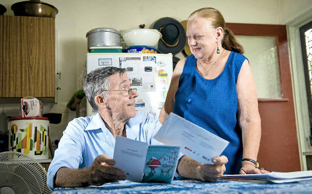 FROM GRAHAM: Jimmy Harris and his wife Bernice read a Christmas card from a friend they had lost contact with years ago. FROM GRAHAM: Jimmy Harris and his wife Bernice read a Christmas card from a friend they had lost contact with years ago.