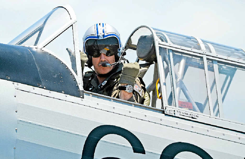 TOP GUN: A pilot prior to an acrobatic display at last year’s Great Eastern Fly In at Evans Head. TOP GUN: A pilot prior to an acrobatic display at last year’s Great Eastern Fly In at Evans Head.
